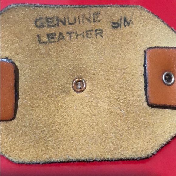 VINTAGE SOUTH WESTERN LEATHER HIGH WAIST BELT SILV - Picture 6 of 7